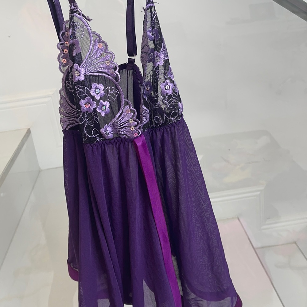 Purple lace dress
